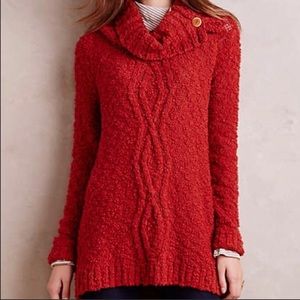 {Anthropologie} Moth burnt red sienna sweater
